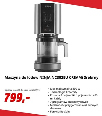 Maszyna do lodów Ninja CREAMi promocja w Media Markt