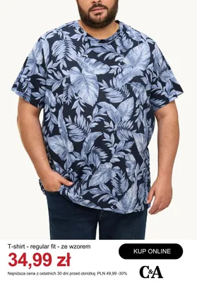 T-shirt regular fit ze wzorem C&A promocja w C&A
