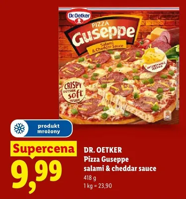 Pizza Guseppe salami & cheddar sauce Dr. Oetker promocja w Lidl