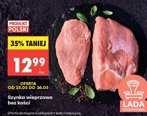 Szynka wieprzowa bez kości promocja w Biedronka