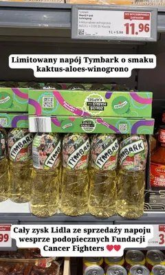 Napój Tymbark Łatwogang kaktus-aloes-winogrono 4-pak 0,5l promocja w Lidl