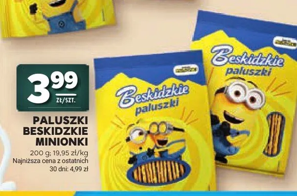 Paluszki Beskidzkie Minionki promocja w Stokrotka