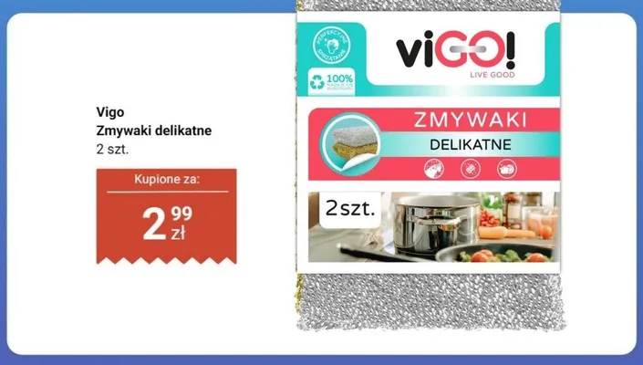 Zmywaki delikatne Vigo promocja w Dino