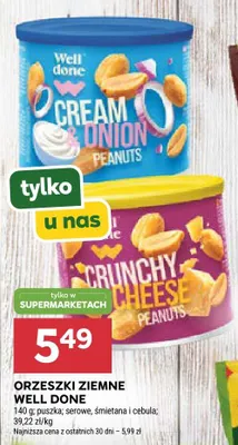 Orzeszki ziemne Crunchy Cheese Well Done promocja w Stokrotka