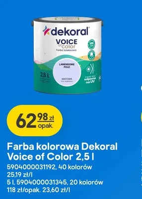 Farba kolorowa Dekoral Voice of Color promocja w Castorama