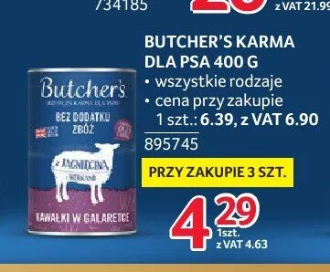 Karma dla psa Butcher's promocja w Selgros