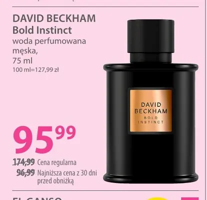 Woda perfumowana męska Bold Instinct David Beckham promocja w Hebe