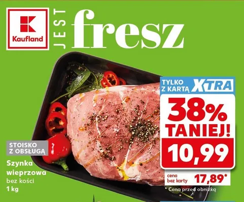Szynka wieprzowa bez kości promocja w Kaufland