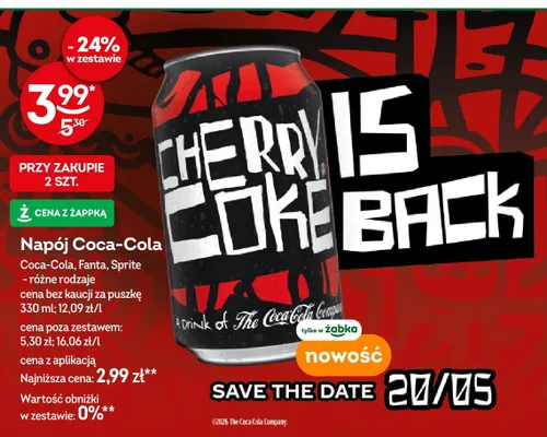 Napój Coca-Cola promocja w Żabka
