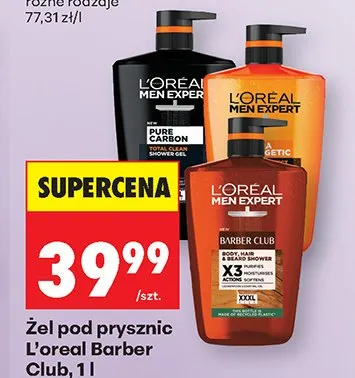 Żel pod prysznic L'oreal Barber Club 1l promocja w Biedronka