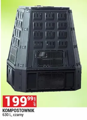 Kompostownik 630 l, czarny promocja w Merkury Market