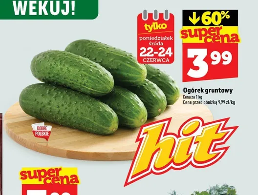 Ogórek gruntowy promocja w TOPAZ