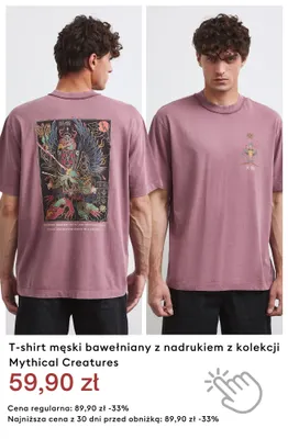 T-shirt męski bawełniany z nadrukiem z kolekcji Mythical Creatures promocja w Medicine