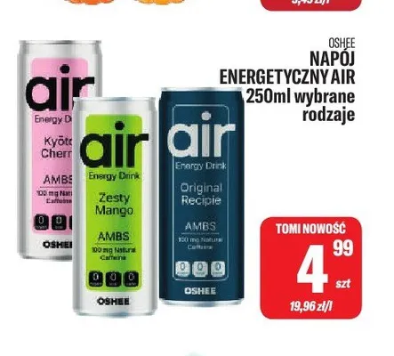 Napój energetyczny Oshee Air promocja w Tomi Markt
