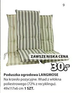 Poduszka ogrodowa Langmose na krzesło pozycyjne promocja w Jysk
