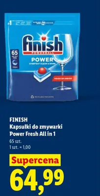 Kapsułki do zmywarki Finish Powerball Power Fresh All in 1 promocja w Lidl