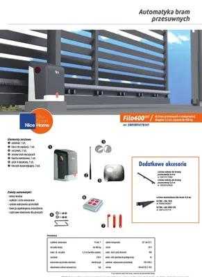 Automatyka bram przesuwnych do bram o maksymalnej długości 5,5 m i ciężarze do 400 kg promocja w Leroy Merlin