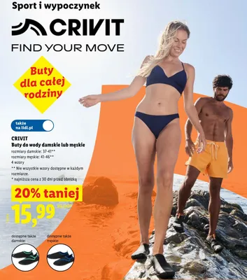 Buty do wody damskie CRIVIT promocja w Lidl