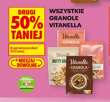 Granole Vitanella promocja w Biedronka