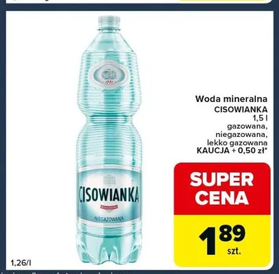 Woda mineralna CISOWIANKA promocja w Globi