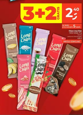Chipsy Long Chips Sour Cream & Onion promocja w Dealz