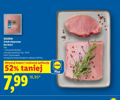 Schab wieprzowy bez kości Rzeźnik promocja w Lidl
