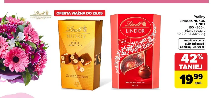 Praliny Lindt promocja w Carrefour