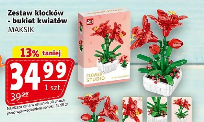 Zestaw klocków - bukiet kwiatów promocja w Prim Market