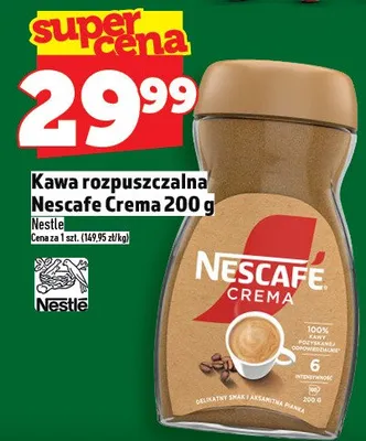 Kawa rozpuszczalna Nescafe Crema promocja w TOPAZ