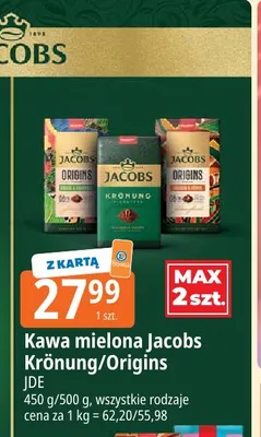 Kawa mielona Jacobs Origins promocja w Leclerc