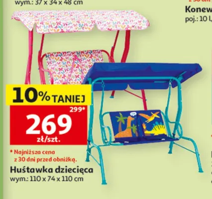 Huśtawka dziecięca 110x74x110cm promocja w Auchan