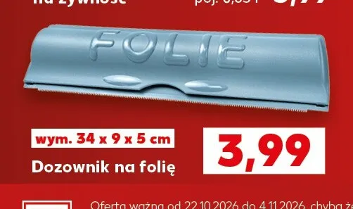 Dozownik na folię 34x9x5 cm promocja w Kaufland