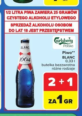 Piwo 1664 Blanc promocja w Carrefour Market