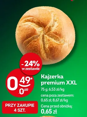 Kajzerka premium XXL promocja w Żabka