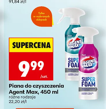 Piana do czyszczenia Agent Max promocja w Biedronka