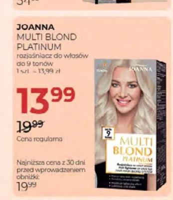 Rozjaśniacz do włosów Joanna Multi Blond Platinum promocja w Drogerie Jawa
