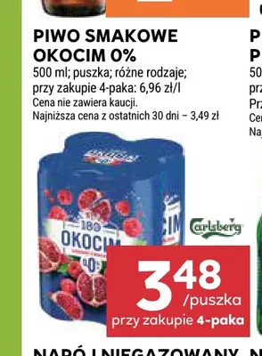 Piwo bezalkoholowe smakowe Okocim promocja w Stokrotka