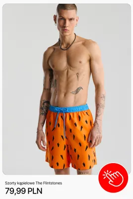 Szorty kąpielowe Cropp The Flintstones promocja w Cropp