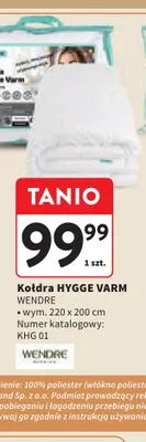 Kołdra Hygge Varm 220x200 cm Wendre promocja w Intermarche