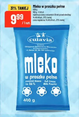Mleko w proszku pełne Cuiavia promocja w POLOmarket