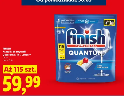 Kapsułki do zmywarki Quantum All in 1, Lemon promocja w Lidl