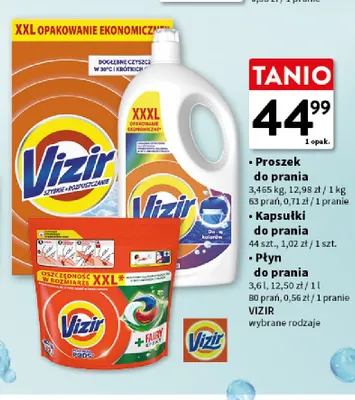 Kapsułki do prania Vizir promocja w Intermarche