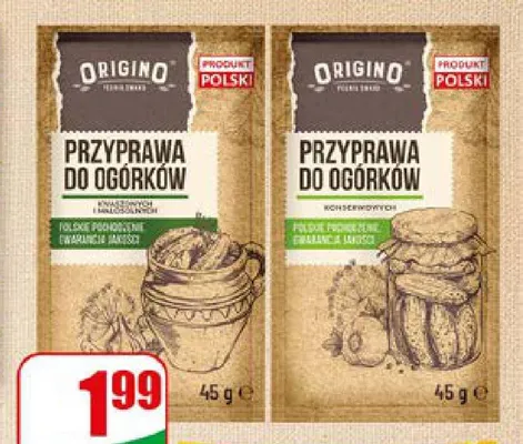 Przyprawa do ogórków kwaszonych Origino promocja w Dino