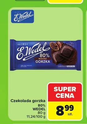Czekolada gorzka E.Wedel 80% promocja w Carrefour Market