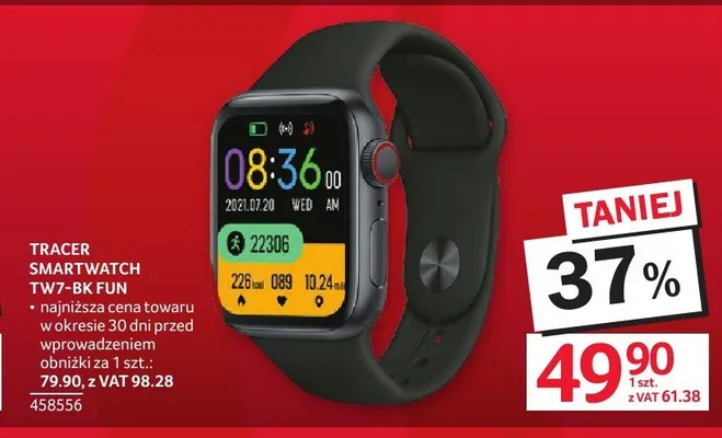 Smartwatch TRACER TW7-BK FUN promocja w Selgros