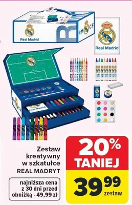 Zestaw kreatywny w szkatułce REAL MADRYT promocja w Carrefour