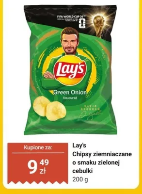 Chipsy ziemniaczane Lay's o smaku zielonej cebulki promocja w Dino