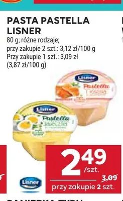 Pasta Pastella z łososiem Lisner promocja w Stokrotka