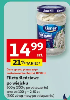 Filety śledziowe po wiejsku promocja w Auchan