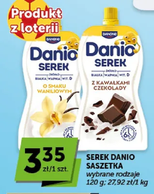 Serek homogenizowany Danio o smaku waniliowym promocja w Groszek